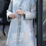 مانتو ژاکارد مهسا آبی