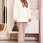 شلوار بیسیک کرم استخوانی