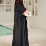 عبا لوکس ارکیده سرمه ای