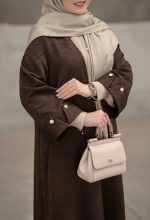 عبا سلين قهوه ای - Image 3