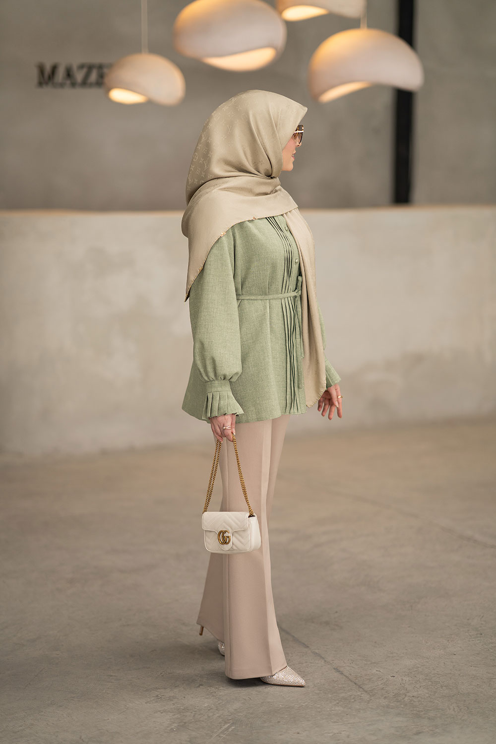 IMG_1272 شومیز لیدی سبز پسته ای - Image 1