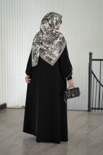 عبا ارکیده مشکی - Image 2