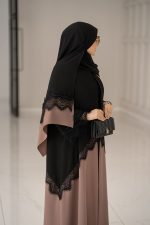 شال اصیل مشکی-شکلاتی
