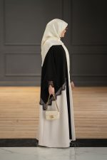 عبا اصیل مشکی-کرم - Image 3